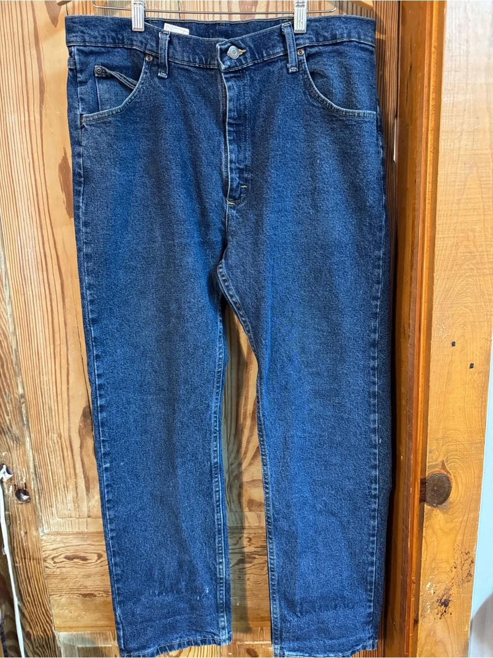 Classic Wrangler 36x30 Men's Dark Blue Denim Jeans